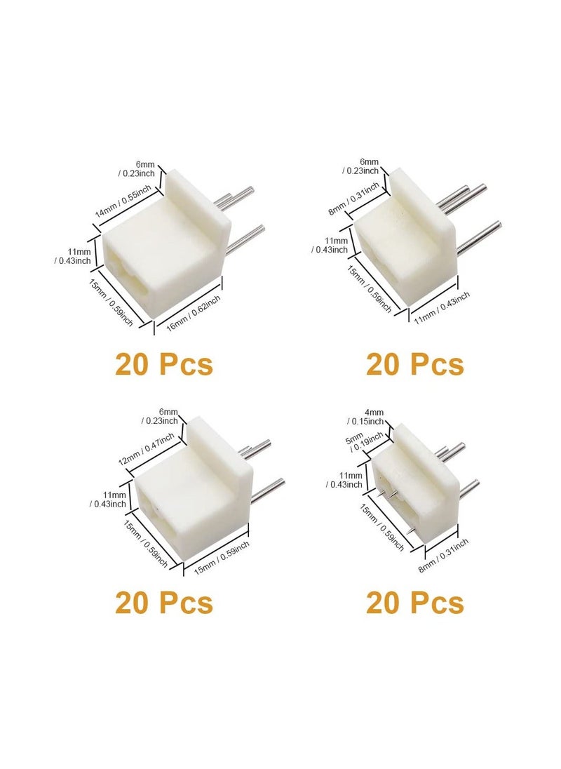 Y&D 80 Pcs Non-Trace Picture Hanging Hook, Plastic Invisible Traceless Hardwall Hook White for Photo Painting (4 Sizes)  - Image 3