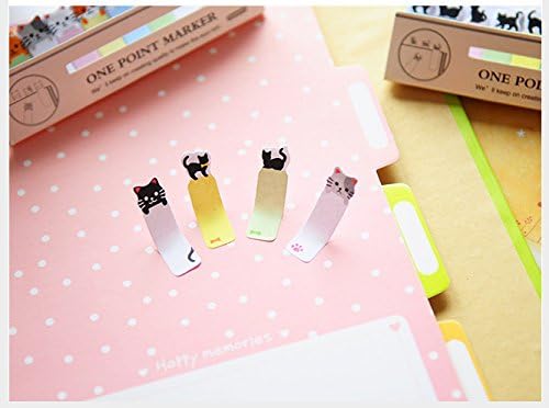 SMYLLS Cute Cat Sticker Bookmark Flag Tab Sticky Notes Set of 2 Multicolor - Image 5