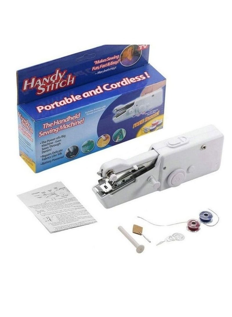 Handy Stitch Portable Handheld Stitch Sewing Machine Handy Stitch For Multipurpose Use White - Image 2