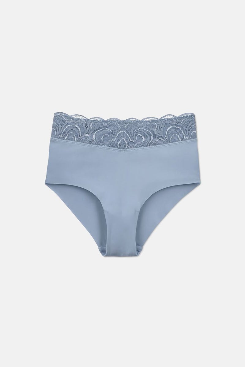 Tchibo Women Lace High Waist Shaping Panty, Light Blue  - Image 2