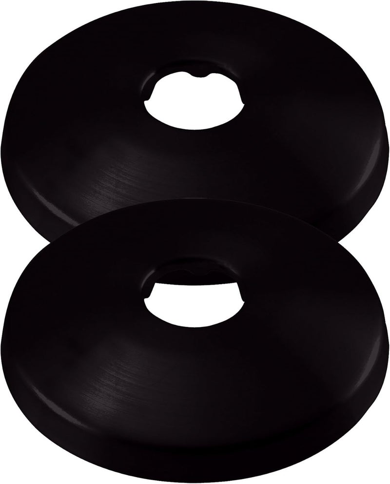 Westbrass R128-2-62 1/2" Sure Grip Low Pattern Flange for Copper Pipe (5/8" OD), Matte Black (2-Pack) - Image 1
