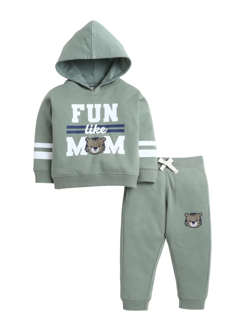 victor and jane Baby Boys’ 2-Piece Set – “Fun Like Mom” Hoodie &amp; Joggers Set