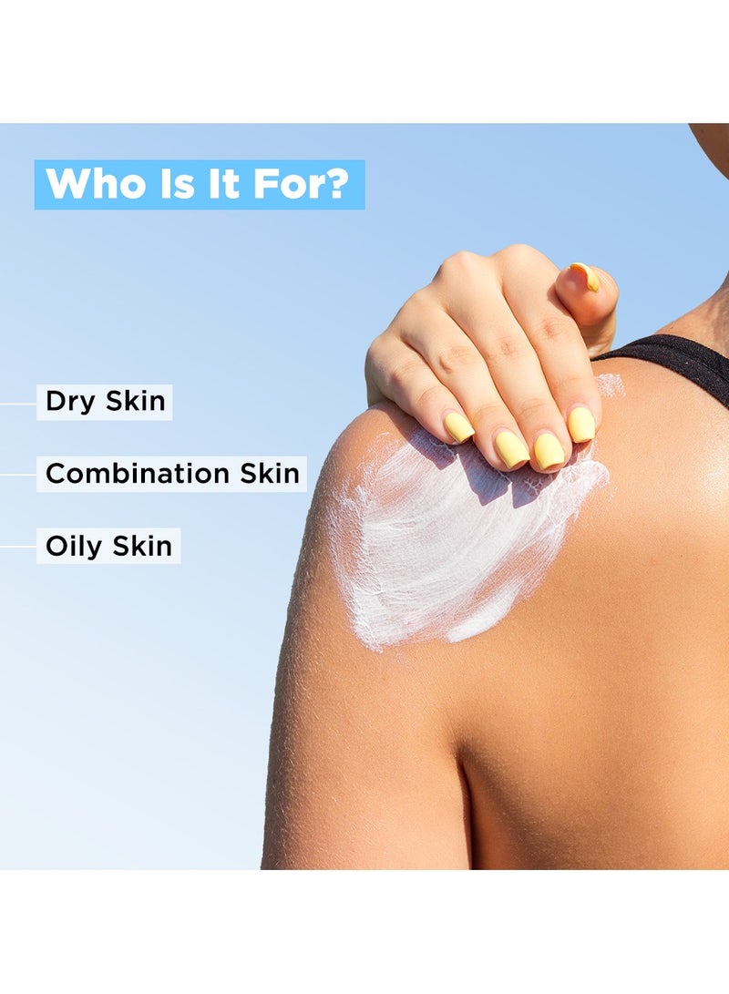 صن سكوب لوشن الجسم اليومي المرطب والواقي من الشمس، 5% نياسيناميد، عامل حماية من الشمس 50+ PA++++ | ترطيب يدوم 24 ساعة | يقلل التصبغ | ينعم البشرة (200 مل) - Image 5