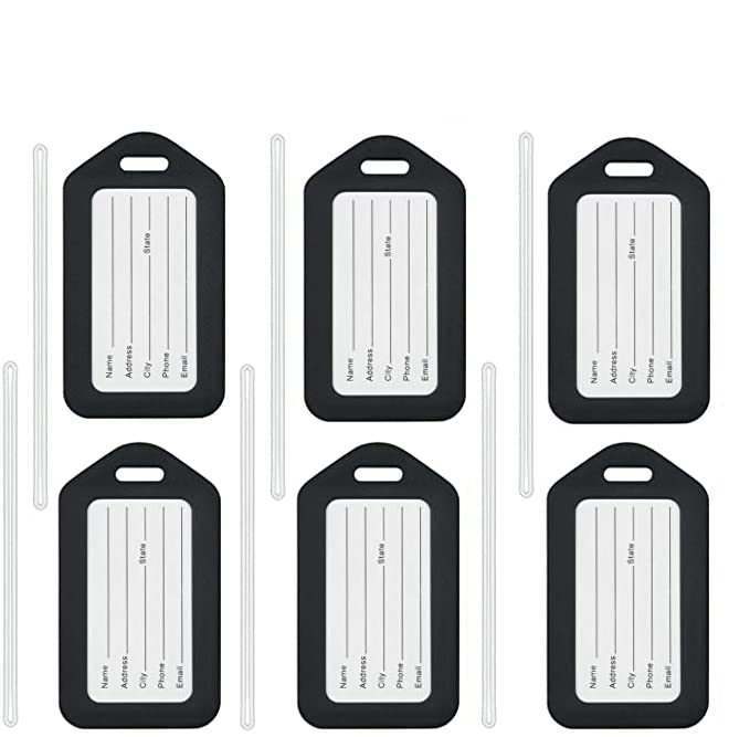 WeKonnect® Luggage Tags – Durable Silicone Bag & Suitcase ID Labels with Waterproof Name Card and Secure Strap for Easy Identification – Travel, Camping, Hiking - Image 1