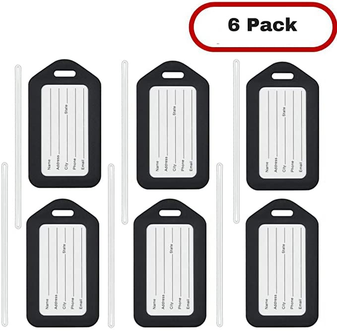WeKonnect® Luggage Tags – Durable Silicone Bag & Suitcase ID Labels with Waterproof Name Card and Secure Strap for Easy Identification – Travel, Camping, Hiking - Image 2