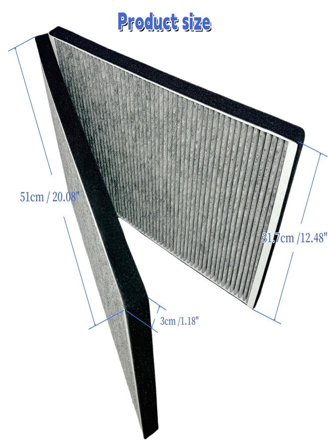 HTWORK HEPA Air Filter Replacement for Tesla Model X 2015-2020,Intake filter,Foldable Upgrade Activated Carbon Replacement Low Wind Resistance - Image 5