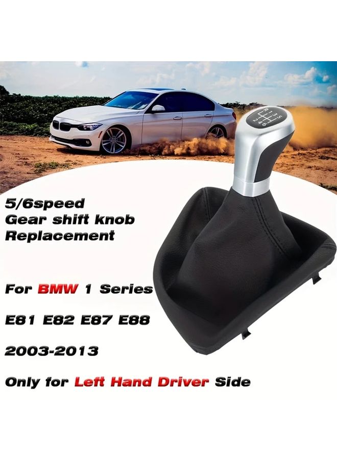 6 Speed Manual Shift Knob Boot Cover Frame Collar For 1 Series E81 E82 E87 E88 2003 2013 - Image 1