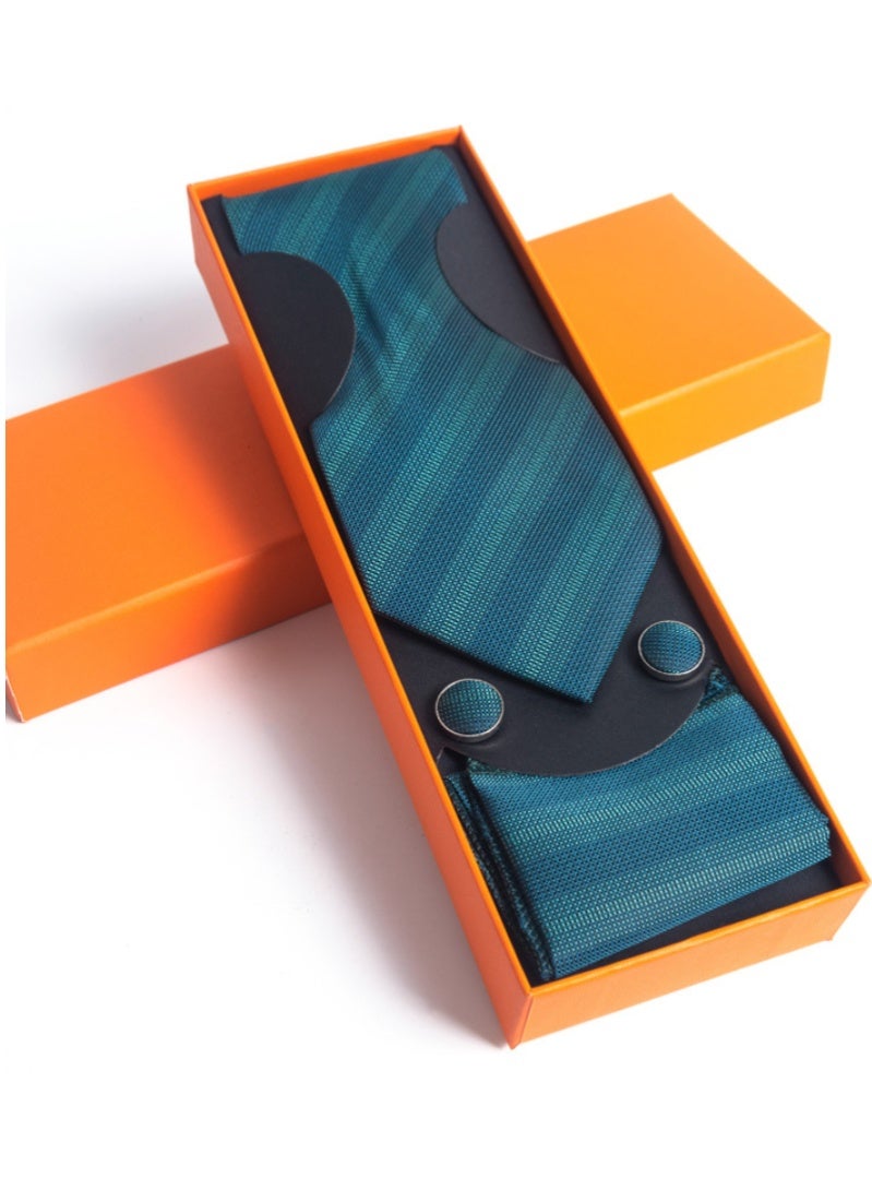 أروى المألوف ربطة العنق دعوى هدية مربع مجموعة مع التعادل ، جيب مربع ، أزرار أكمام مجموعة - Image 2