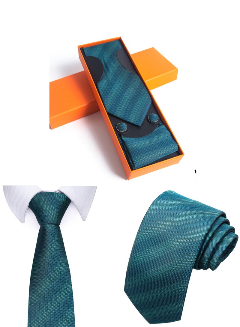 أروى المألوف ربطة العنق دعوى هدية مربع مجموعة مع التعادل ، جيب مربع ، أزرار أكمام مجموعة - Image 1