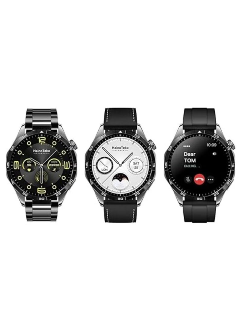 Haino Teko GT4 Smart Watch | Fitness Tracker, Heart Rate Monitor, Sleep Tracker, IP68 Waterproof, 1.75-inch HD Display, Bluetooth Call, Sports Modes, Long Battery Life, Compatible with iPhone & Android - Image 3