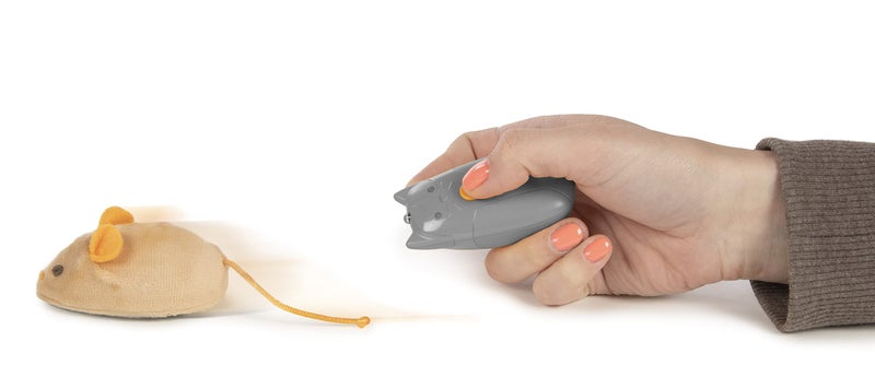 SmartyKat Race N' Chase Electronic Remote Control Mouse Cat Toy, Mimics Prey Motion for Active Hunting & Bonding Play for Cats & Kittens - Image 4
