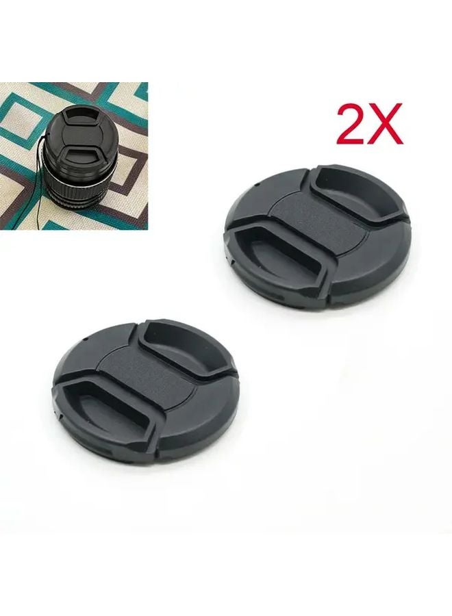 2pcs 55mm Camera Lens Cap Protective Cover for Nikon Sony Pentax Fujifilm DSLR SLR - Image 1