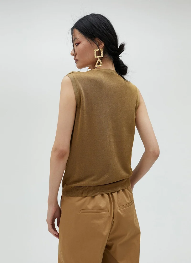 Lola Casademunt Knit top with eyelet details