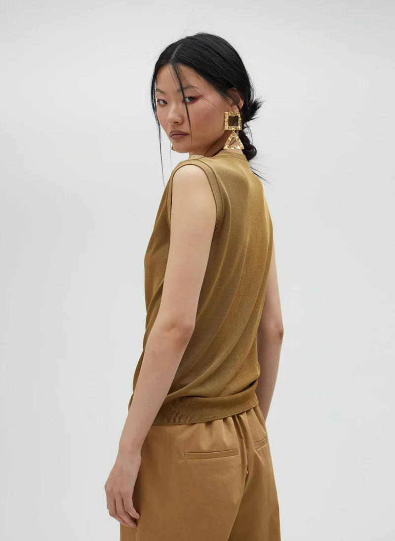 Lola Casademunt Knit top with eyelet details