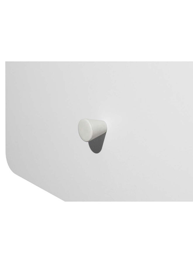 DANUBE HOME خزانة كيندر ذات بابين لتعليق الملابس، رف تخزين قوي إضافي، منظم بتصميم عصري، خزائن موفرة للمساحة لغرفة النوم - أبيض/بلوط سونوما - مع ضمان لمدة سنتين - Image 2