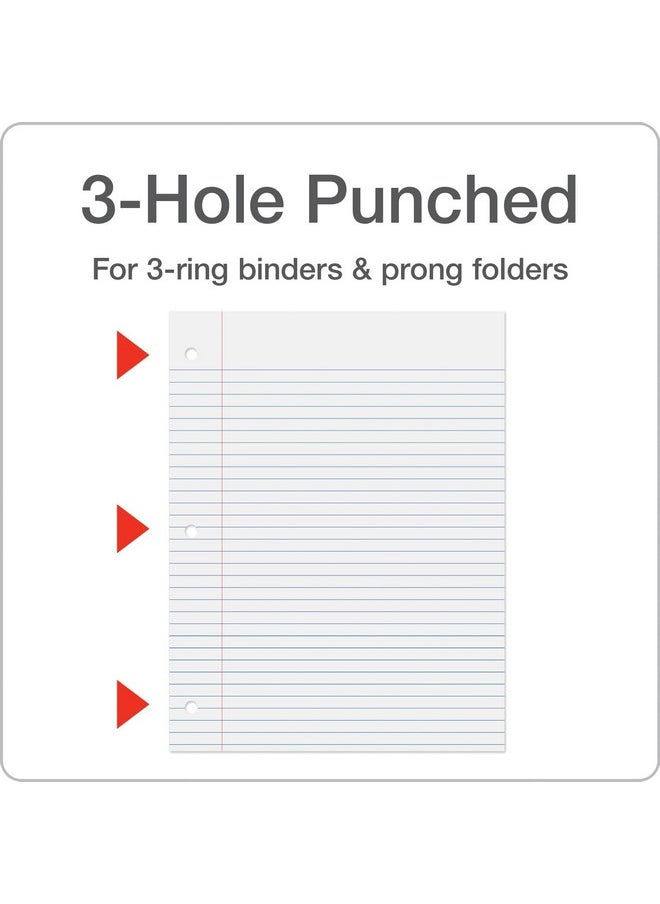Oxford Oxford Filler Paper, 8-1/2" x 11", College Rule, 3-Hole Punched, Loose-Leaf Paper for 3-Ring Binders, 500 Sheets Per Pack (62349),White  - Image 5