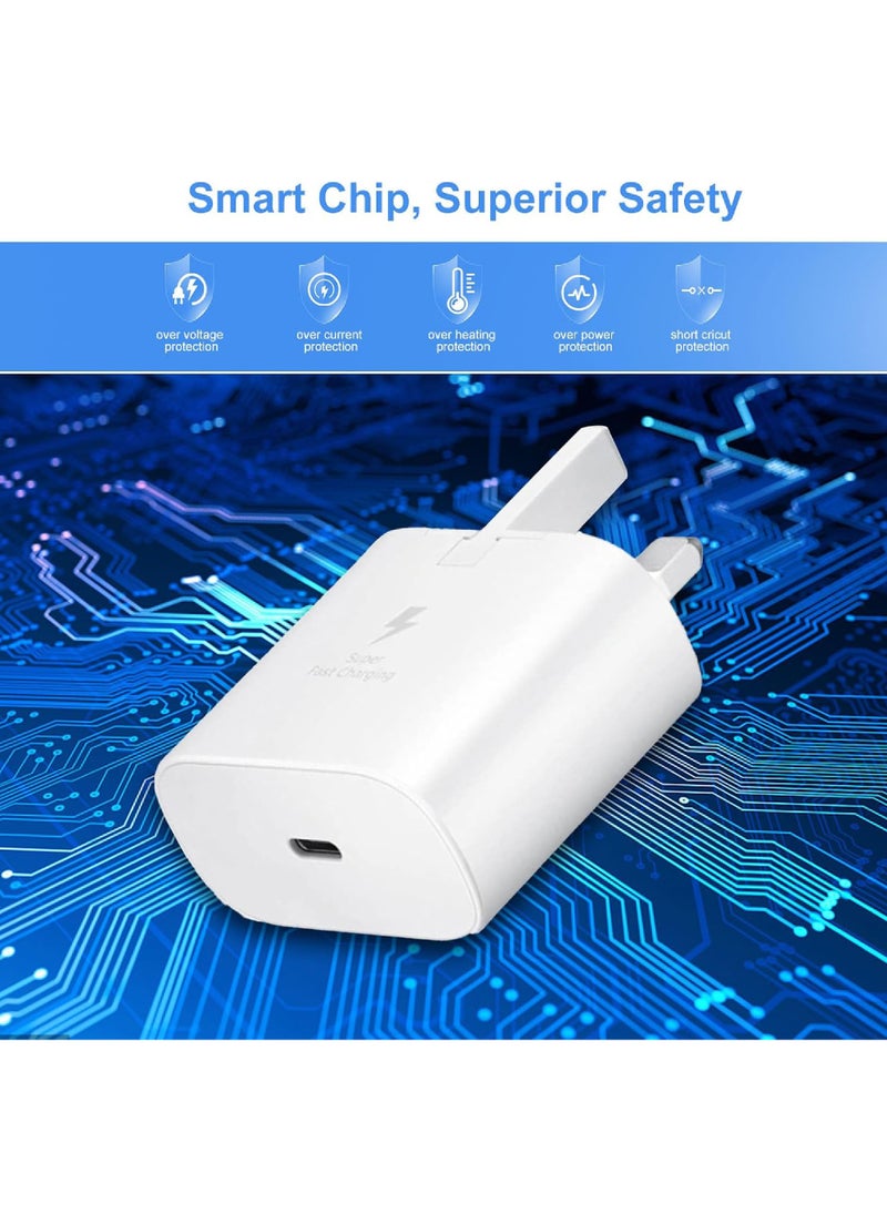 Rock Pow - Power Adapter 45W With Cable Super Fast Charger Type C Super Fast Charger 45W with USB-C Cable, Android Charger for Galaxy S23 Ultra/S23/S23+/S22/S22 Ultra/S22+/Note 10/20/S20/S21/Tab S7/S8/also for Huawei/Xiaomi/iPhone 16/16 Plus/16 Pro/16 Pro Max/iPhone 15/15 Pro Max/15 Plus/15 Pro/iPad Pro/AirPods,etc - Image 1