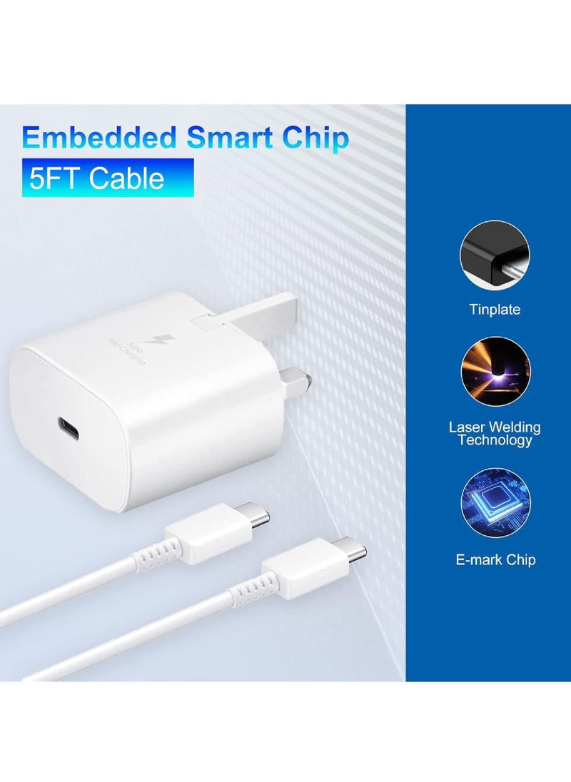 Rock Pow - Power Adapter 45W With Cable Super Fast Charger Type C Super Fast Charger 45W with USB-C Cable, Android Charger for Galaxy S23 Ultra/S23/S23+/S22/S22 Ultra/S22+/Note 10/20/S20/S21/Tab S7/S8/also for Huawei/Xiaomi/iPhone 16/16 Plus/16 Pro/16 Pro Max/iPhone 15/15 Pro Max/15 Plus/15 Pro/iPad Pro/AirPods,etc - Image 1