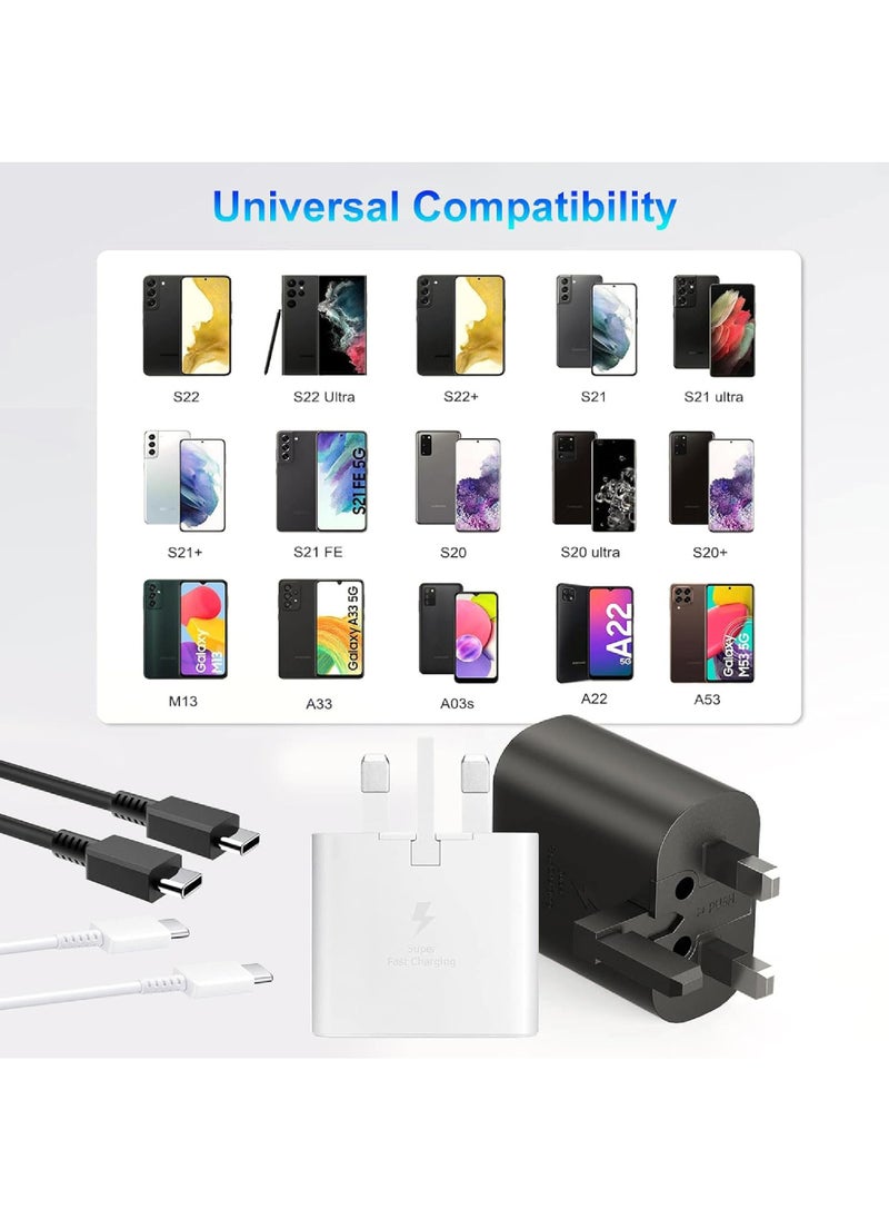 Rock Pow - Power Adapter 45W With Cable Super Fast Charger Type C Super Fast Charger 45W with USB-C Cable, Android Charger for Galaxy S23 Ultra/S23/S23+/S22/S22 Ultra/S22+/Note 10/20/S20/S21/Tab S7/S8/also for Huawei/Xiaomi/iPhone 16/16 Plus/16 Pro/16 Pro Max/iPhone 15/15 Pro Max/15 Plus/15 Pro/iPad Pro/AirPods,etc - Image 1