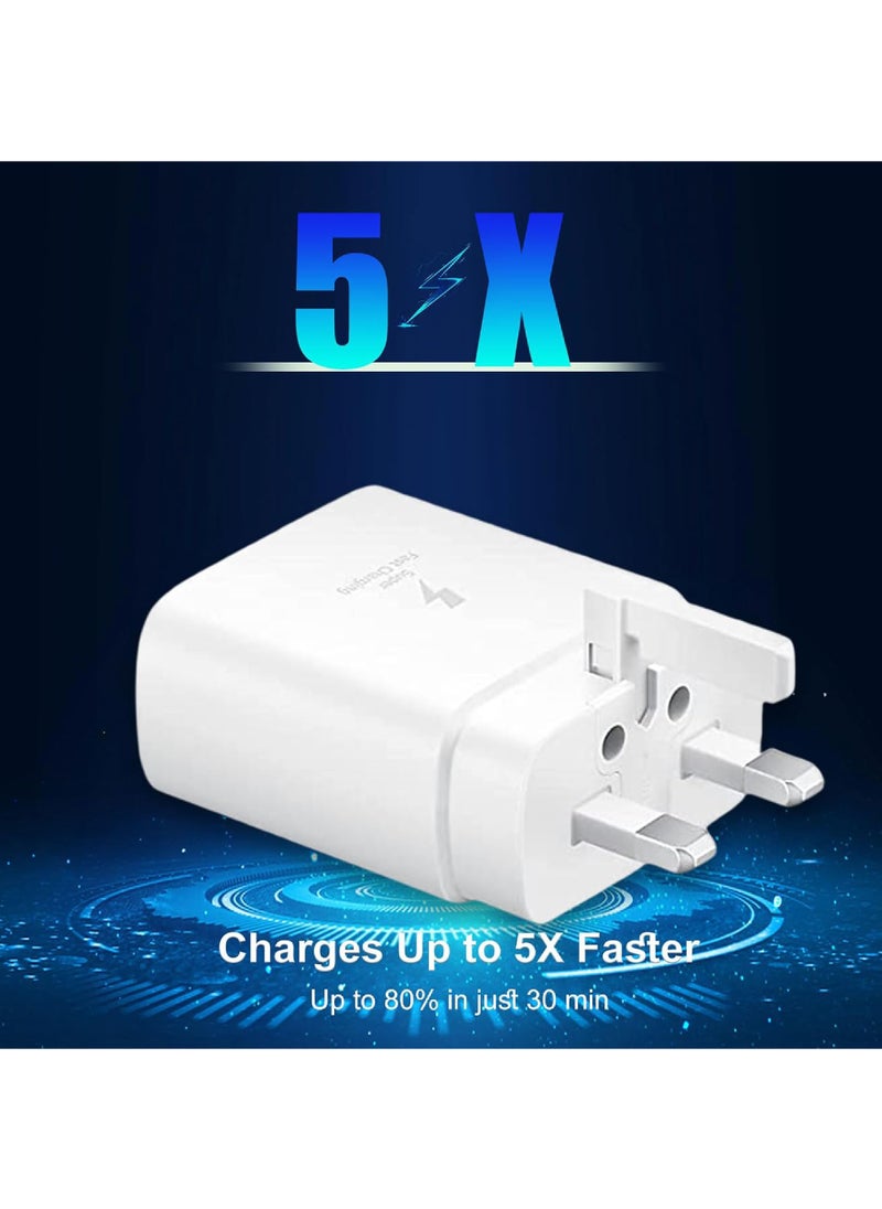 Rock Pow - Power Adapter 45W With Cable Super Fast Charger Type C Super Fast Charger 45W with USB-C Cable, Android Charger for Galaxy S23 Ultra/S23/S23+/S22/S22 Ultra/S22+/Note 10/20/S20/S21/Tab S7/S8/also for Huawei/Xiaomi/iPhone 16/16 Plus/16 Pro/16 Pro Max/iPhone 15/15 Pro Max/15 Plus/15 Pro/iPad Pro/AirPods,etc - Image 1