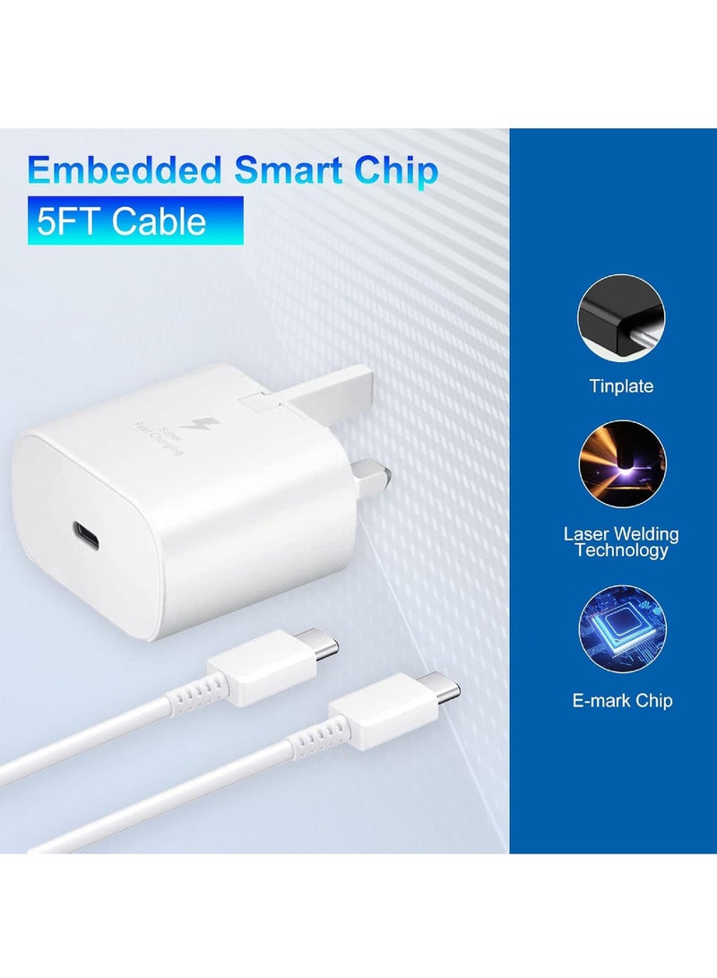 Rock Pow Fast Charger for Samsung Galaxy Charger Head with Charging Cable 45 watts, S23 Ultra S23 Plus S23 S23 S22 Ultra S22 S21 Ultra S21 S21 A54 A53 A52 A32-45W with Type-C 5A fast Cable Fast Charger also for iPhone 17/16/15/15/iPad Pro/AirPods and  Huawei/Xiaomi and Charging laptop/PC etc - Image 4