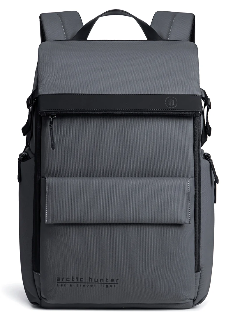 ARCTIC HUNTER Durable Polyester Backpack with Separate Laptop Compartment TSA Opening for Men and Women B00562 Grey
