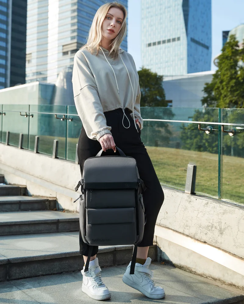 Arctic Hunter Grey Durable Polyester Backpack with Separate Laptop Compartment TSA Opening for Men and Women, B00562, Grey  | Best Price UAE