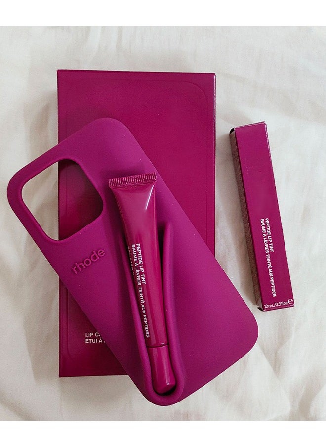 Rhodes - rhode Peptide Lip Tint (Raspberry Jelly) + Summer Lip Case Case (Raspberry Jelly) - Limited Edition Suitable For iPhone 16 Pro Max Case - Image 1