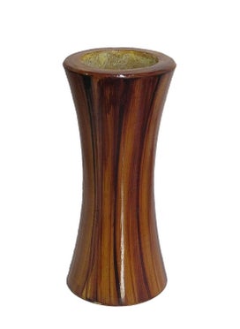 LOGRO Logro Artificial Wooden Flower Vase Wooden Flower Pot for Home Decorative Items Wooden vases for Home Decor Flower vase Set of 1  - Image 1