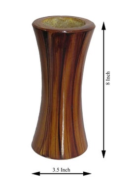 LOGRO Logro Artificial Wooden Flower Vase Wooden Flower Pot for Home Decorative Items Wooden vases for Home Decor Flower vase Set of 1  - Image 2