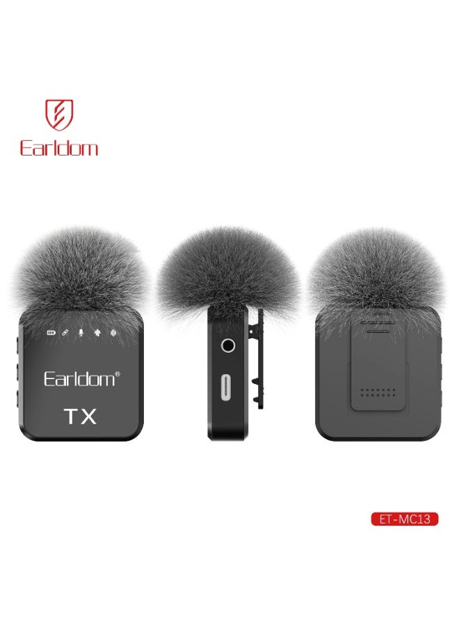 Earldom ET-MC13 3-in-1 Dual Wireless Lavalier Microphone for iPhone iPad & USB-C Devices - Image 2