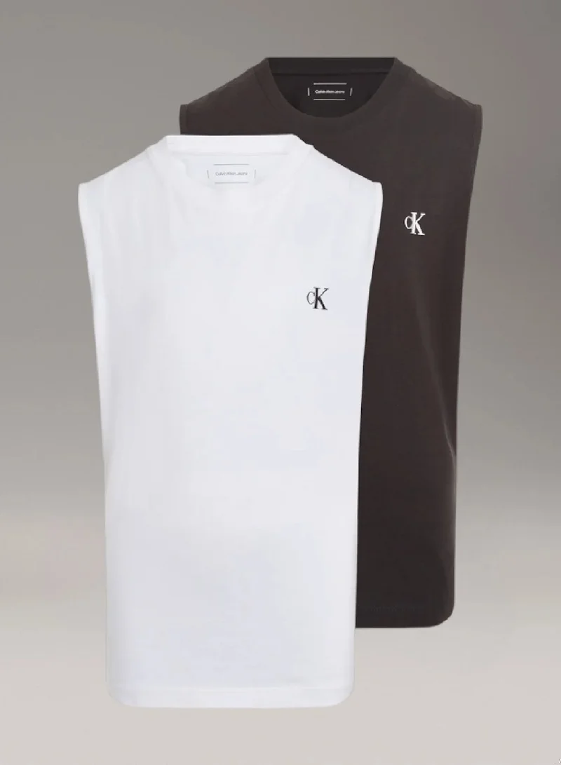 كالفن كلاين جينز طقم من 2 تيشيرت