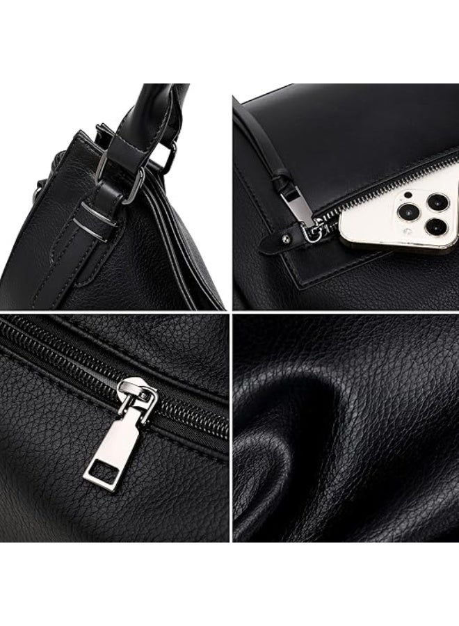 Hobo Bags for Women Handbags Ladies Boho Shoulder Bag Designer Purses Vegan Leather Crossbody Bag for Women - Image 5