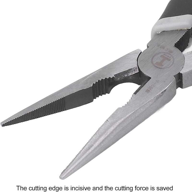 Acouto Professional Electrician Plier Set - Metal Combination Wire Cutter with NonSlip Grip for Craftsmen, Engineers, and Electricians (Long Nose Plier) - Image 4