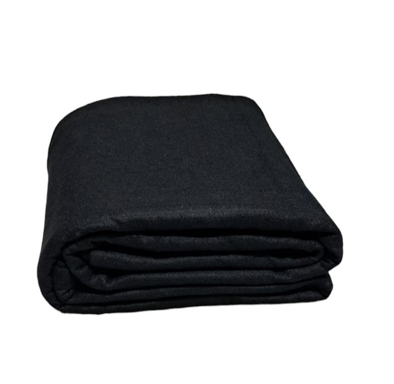CHANDRAVATI Plain Acrylic Wool Blankets, Full-Length, Solid-Design Single Bed [Black] ( 225 cm x 150 cm) (10) - Image 2
