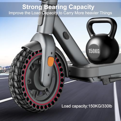 BANGTING 2PCS 60/70-6.5 Scooter Tire, 10x2.5 inch Tire Solid for Segway Ninebot Max G2 / G30 / G30D / G30E / G30E / G30LP / G30D II / G30 Max, 10x2.5-6.5 Tires Replacement for Electric Scooter (Red) - Image 4