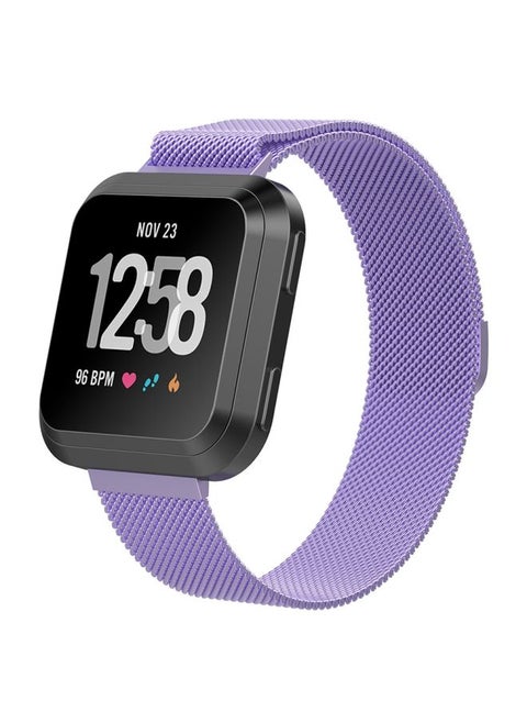 Replacement Strap For Fitbit Versa 2 / Fitbit Versa / Fitbit Versa Lite Milanese Watch Band,, Large Size: 2.3x25.8cm Lavender