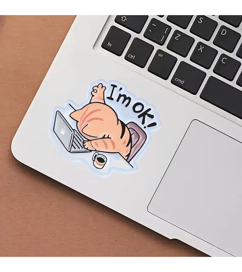 10 Sheets Humorous Adult Phone Book Stickers Laptop Decorative Glossy Cat - Image 5