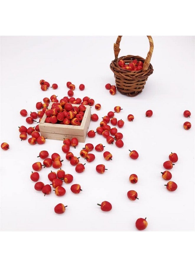 SXFSE Dollhouse Decoration Accessories, 1:12 Dollhouse 10 Pcs Farm Props Kitchen Miniature Food Play Fruit Set (Red Apple) - Image 1