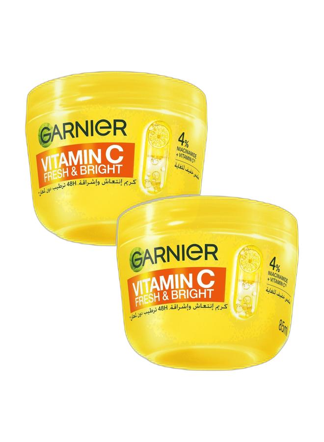 Garnier SkinActive, Fresh & Bright Moisturizer Cream, 4% Vitamin C & Niacinamide, For Dull & Uneven Skin Bundle - Image 1