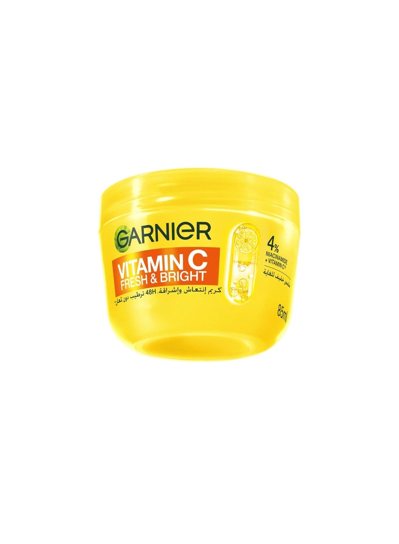 Garnier SkinActive, Fresh & Bright Moisturizer Cream, 4% Vitamin C & Niacinamide, For Dull & Uneven Skin Bundle - Image 2