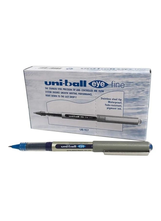 Uniball Pack Of 12 Liquid Ink Pen Blue 