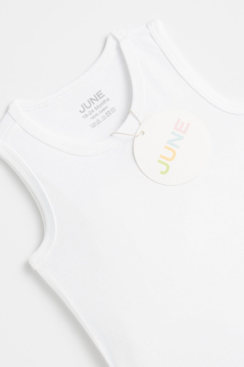 JUNE Baby Basic 5 Piece Athlete Body White  - Image 2