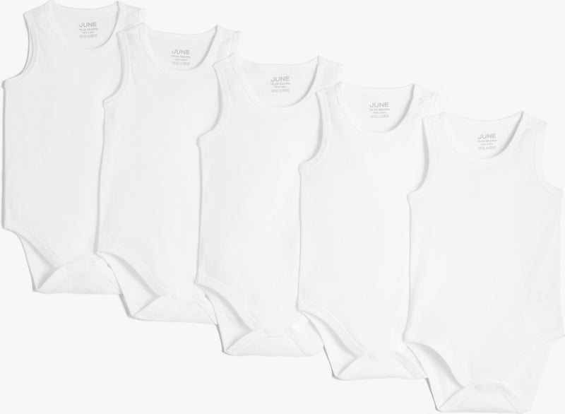 JUNE Baby Basic 5 Piece Athlete Body White  - Image 1
