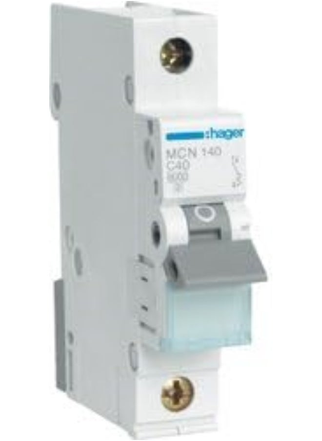 Hager Hager Miniature Circuit Breaker - MCB 1Pole 40A 6kA MCN140  - Image 4