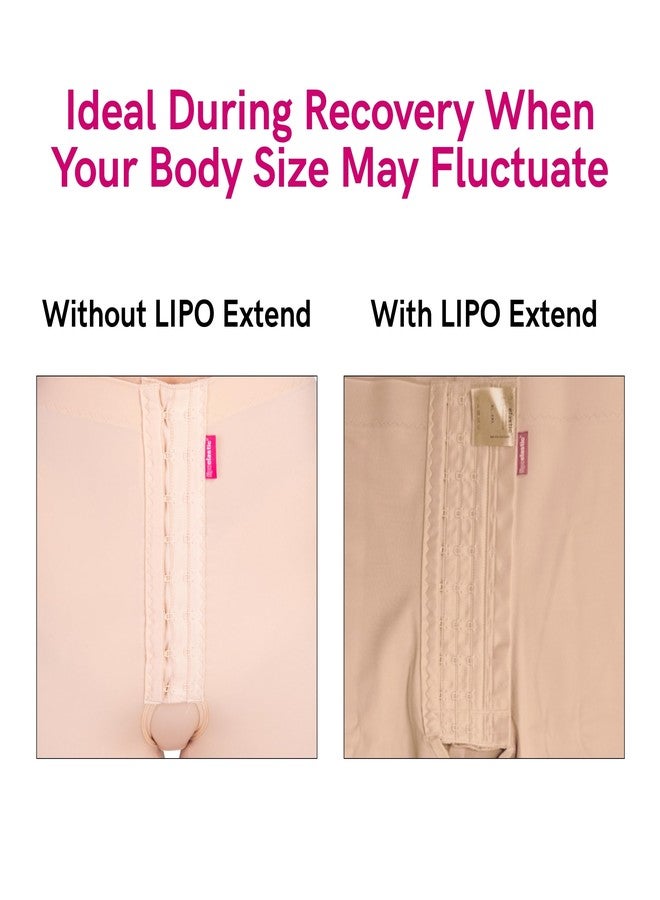 Lipoelastic  LIPO extend “T” - Size Extender for Compression Garments | Adds 3 Extra Rows of Hook-and-Eye Closures | Post-Surgery Fit Adjuster (Black, XL-3XL) - Image 2