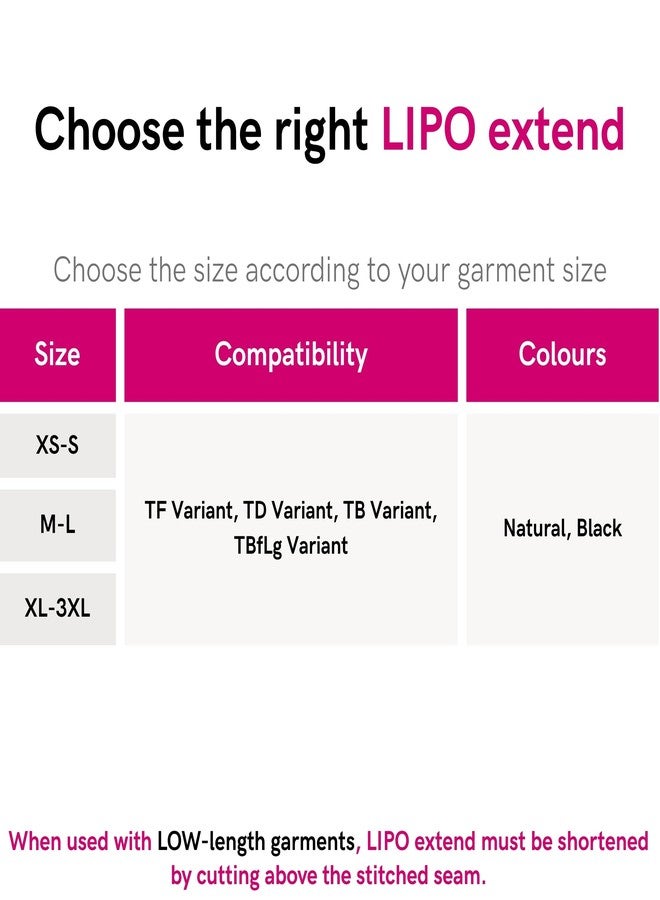 Lipoelastic  LIPO extend “T” - Size Extender for Compression Garments | Adds 3 Extra Rows of Hook-and-Eye Closures | Post-Surgery Fit Adjuster (Black, XL-3XL) - Image 3
