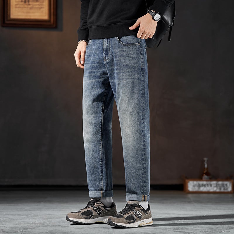 Unisex Classic Denim Jeans Loose Fit Daily Outdoor Wear - Image 1