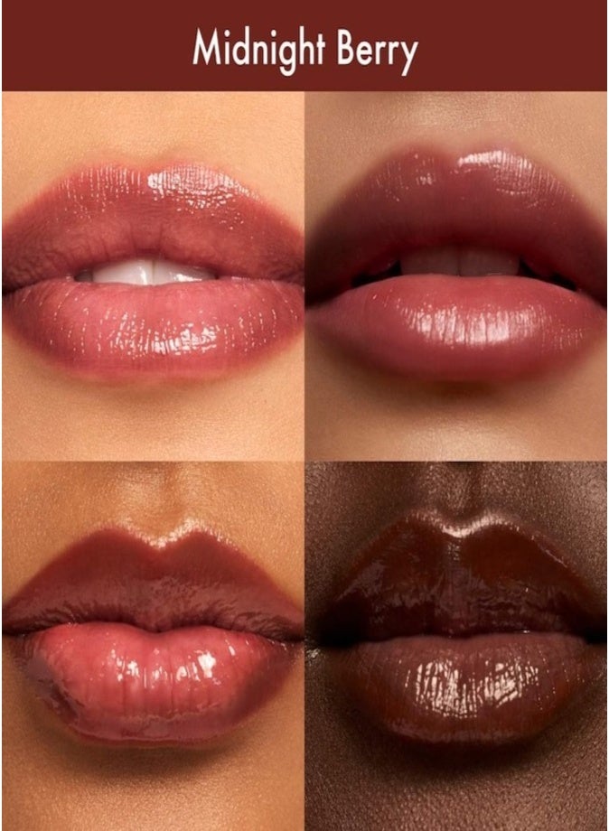 Summer Fridays Dream Lip Oil - Hydrating Translucent Lip Gloss, Midnight Berry - A nourishing touch of sheer soft pink 4.5ml - Image 2