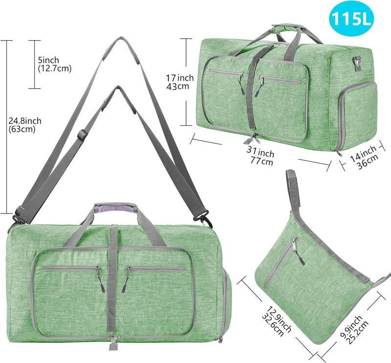 Vomgomfom Travel Duffle Bag for Men, 65L Foldable Travel Duffel Bag with Shoes Compartment Overnight Bag for Men Women Waterproof & Tear Resistant - Image 2